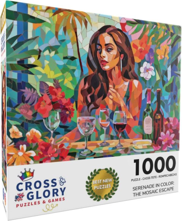 *預購207*美國品牌 Cross & Glory / 繽紛小夜曲 / 1000片 黑咖啡拼圖,拼圖,預購,繽紛小夜曲,繽紛,神秘,神秘女人,魅力,馬賽克世界,盛宴,熱帶風情,多彩,特色,藝術家,藝術,主題,1000片,Cross & Glory,美國品牌