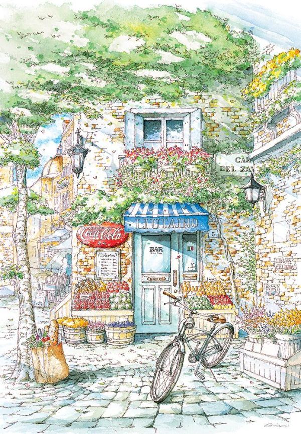 預購274*韓國品牌 Puzzle Korea / 卡布奇諾咖啡館 / 500片 / 1000片 黑咖啡拼圖,拼圖,預購,卡布奇諾咖啡館,卡布奇諾,咖啡館,街景,綠藤,花卉,悠閒,慢活步調,溫暖,寧靜,細節豐富,鋼筆畫,水彩,光影,特色,藝術家,藝術,主題,500片,1000片,PuzzleKorea,韓國品牌