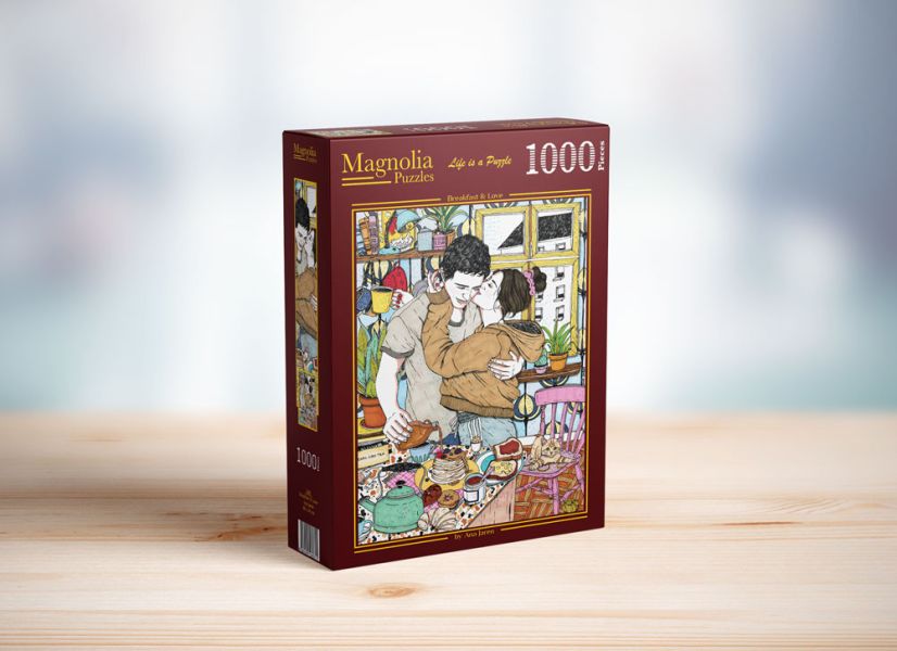 *預購208*土耳其品牌 Magnolia / 浪漫早餐 / 1000片 黑咖啡拼圖,拼圖,預購,浪漫早餐,浪漫,早餐,溫暖,溫馨,日常幸福,愛,陪伴,悠閒,時刻,美好,豐富細節,特色,藝術家,藝術,主題,1000片,Magnolia,土耳其品牌