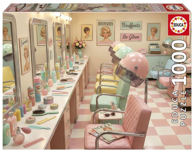 *預購250*西班牙品牌 Educa / 復古魅力沙龍 / 1000片 黑咖啡拼圖,拼圖,預購,復古魅力沙龍,復古,魅力,沙龍,粉色系,美學,時光膠囊,潮流,可愛,美麗,特色,藝術家,藝術,主題,1000片,Educa,西班牙品牌