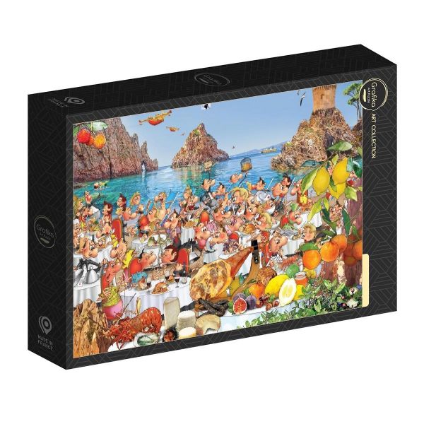 *預購252*法國品牌 Grafika / 科西嘉島 / 1000片 黑咖啡拼圖,拼圖,預購,科西嘉島,海邊盛宴,歡樂狂想,節慶氛圍,旅行,幽默,可愛,色彩鮮豔,特色,藝術家,藝術,主題,1000片,Grafika,法國品牌