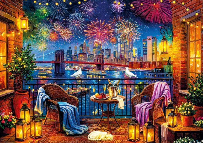 *預購244*土耳其品牌 KS Games / 布魯克林嘉年華 / 1000片 黑咖啡拼圖,拼圖,預購,布魯克林嘉年華,布魯克林,嘉年華,美國,煙火,陽台,溫馨,夜晚,旅行,特色,藝術家,藝術,主題,1000片,KS Gamesi,土耳其品牌