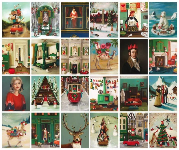 預購280*美國品牌 NYCP / Janet Hill 耶誕節倒數日曆 / 100片*24盒 黑咖啡拼圖,拼圖,預購,JanetHill耶誕節倒數日曆,耶誕節,日曆拼圖,節慶,溫馨,節日,時光,驚喜,樂趣,魅力,節日倒數,溫馨,氣氛,色彩,細節豐富,特色,藝術家,藝術,主題,2400片,NYCP,美國品牌