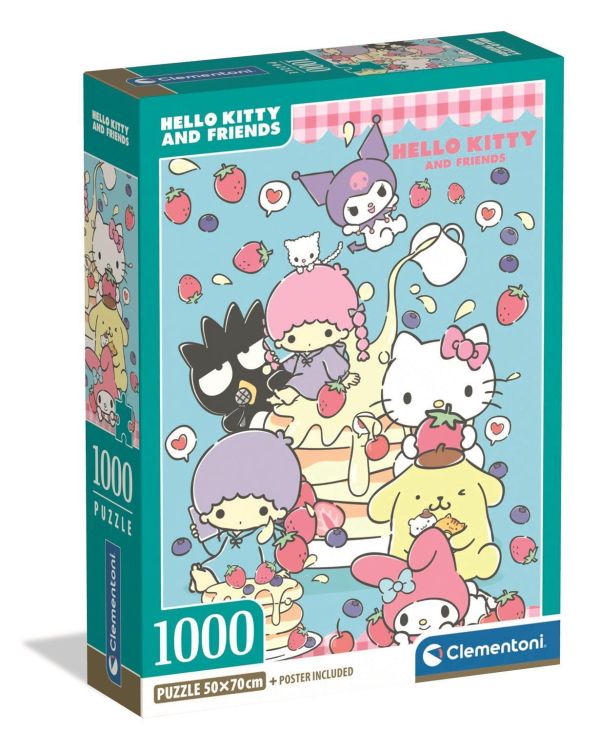 *預購248*義大利品牌 Clementoni / Hello Kitty 1 / 1000片 黑咖啡拼圖,拼圖,預購,Hello Kitty 1,Hello Kitty,凱蒂貓,可愛,三麗鷗角色,角色,特色,藝術家,藝術,主題,1000片,Clementoni,義大利品牌