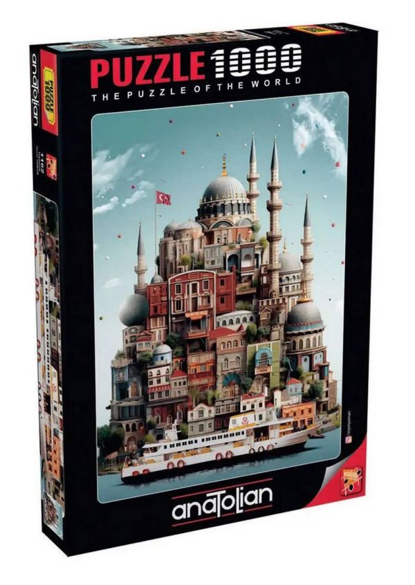 *預購200*土耳其品牌 Anatolian / 伊斯坦堡 / 1000片 黑咖啡拼圖,拼圖,預購,伊斯坦堡,土耳其,地標,建築,城市,世界,特色,藝術家,藝術,主題,1000片,Anatolian,土耳其品牌