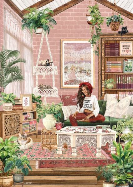 *預購208*土耳其品牌 Magnolia / 我的拼圖空間 / 1000片 黑咖啡拼圖,拼圖,預購,我的拼圖空間,拼圖空間,房間,日常魅力,貓,午後時光,悠閒,溫暖,細節,生活,特色,藝術家,藝術,主題,1000片,Magnolia,土耳其品牌