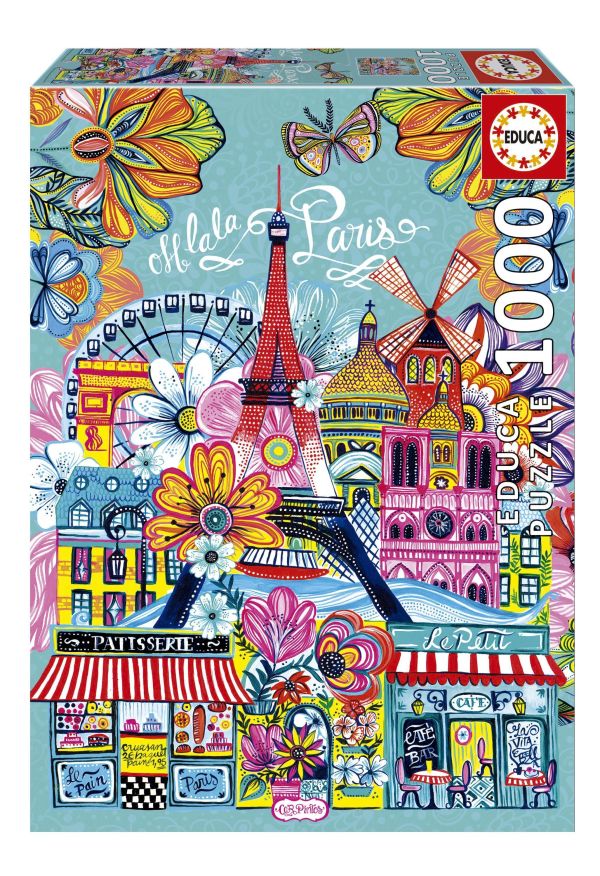 *預購250*西班牙品牌 Educa / 巴黎 / 1000片 黑咖啡拼圖,拼圖,預購,巴黎,法國,艾菲爾鐵塔,凱旋門,聖心堂,巴黎聖母院,文化,歡樂,色彩,生活,美麗,建築,城市景觀,地標,旅行,特色,藝術家,藝術,主題,1000片,Educa,西班牙品牌