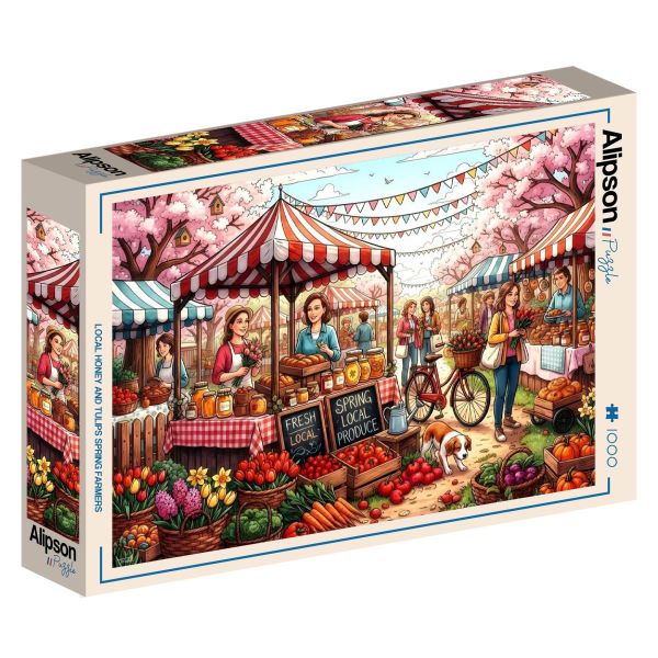 *預購258*法國品牌 Alipson / 春季特產 / 1000片 黑咖啡拼圖,拼圖,預購,春季特產,春季,特產,社區,市集,櫻花,季節,陪伴,生活氣息,日常生活,歡樂,特色,藝術家,藝術,主題,1000片,Alipson,法國品牌