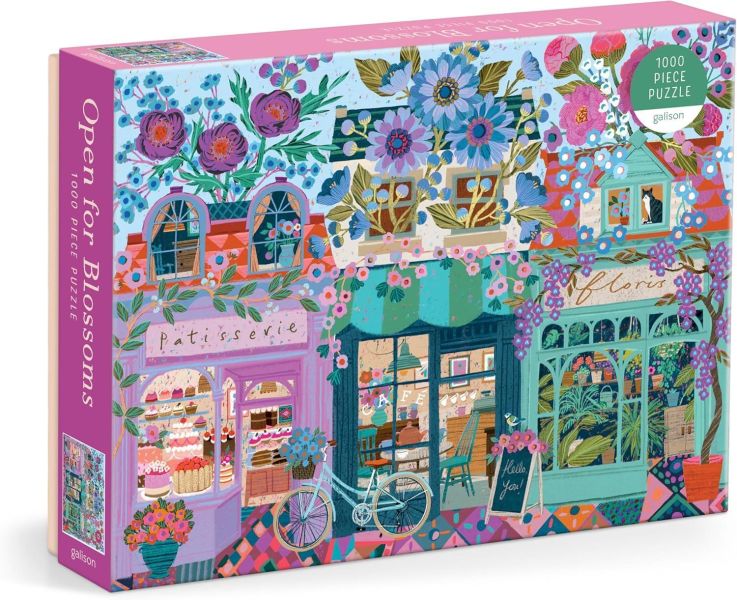 *預購251*美國品牌 Galison / 花朵盛開 / 1000片 黑咖啡拼圖,拼圖,預購,花朵盛開,花朵,盛開,歐洲街景,麵包店,溫室,咖啡館,商店,建築,植物,和諧,色彩,美麗,特色,藝術家,藝術,主題,1000片,Galison,美國品牌