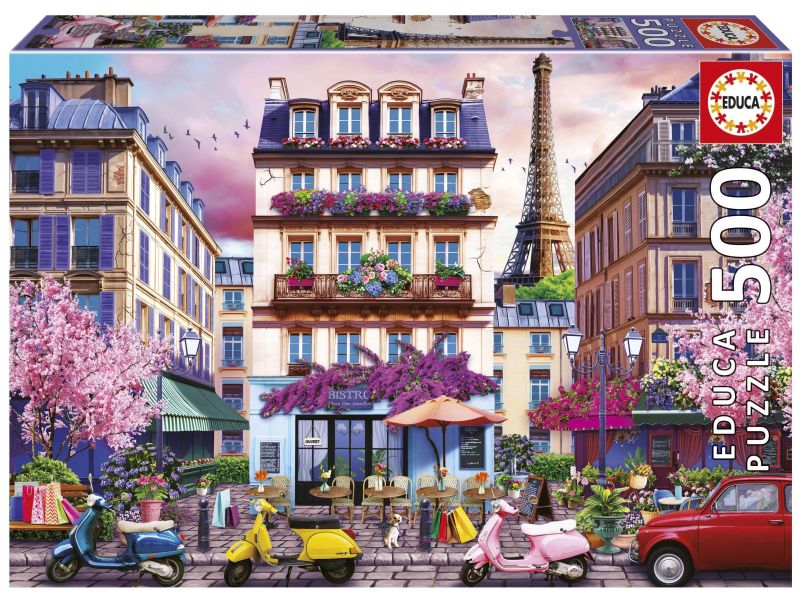 #現貨# 西班牙品牌 Educa / Paris Shopping District - 巴黎購物區 / 500片 / 拼片較大 黑咖啡拼圖,拼圖,現貨,巴黎購物區,巴黎,購物區,巴黎街角,色彩,浪漫,生和感,文化,歡樂,色彩,生活,美麗,建築,城市景觀,地標,旅行,特色,藝術家,藝術,主題,500片,Educa,西班牙品牌