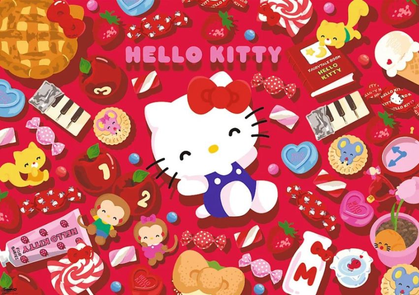 *預購198* 波蘭品牌 Trefl / Hello Kitty / 1000片 黑咖啡拼圖,拼圖,預購,Hello Kitty,凱蒂貓,可愛,甜食,餅乾,特色,藝術家,藝術,主題,1000片,Trefl,波蘭品牌
