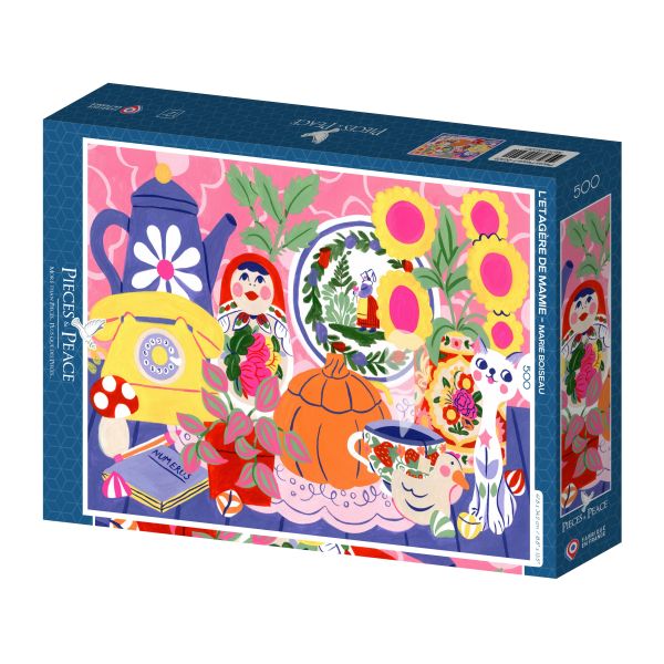 預購275*法國品牌 Pieces & Peace / 奶奶的櫃子 / 500片 黑咖啡拼圖,拼圖,預購,奶奶的櫃子,日常生活,溫馨,情感,童趣,懷舊感,色彩,細節豐富,特色,藝術家,藝術,主題,500片,PiecesPeace,法國品牌