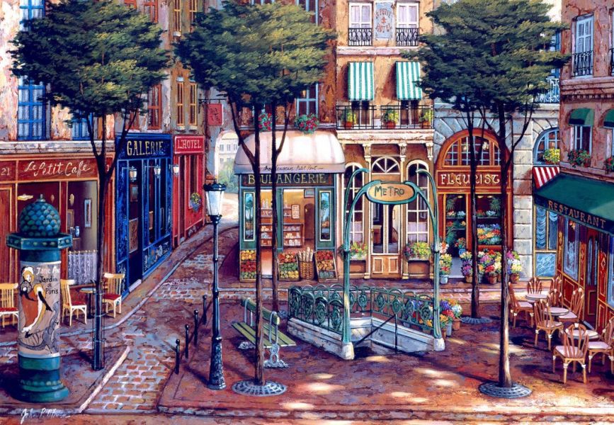 *預購204* 法國品牌 Bluebird / 街景捷運 / 1000片 黑咖啡拼圖,拼圖,預購,街景捷運,捷運,街景,美麗,城市,特色,藝術家,藝術,主題,1000片,XBluebird,法國品牌