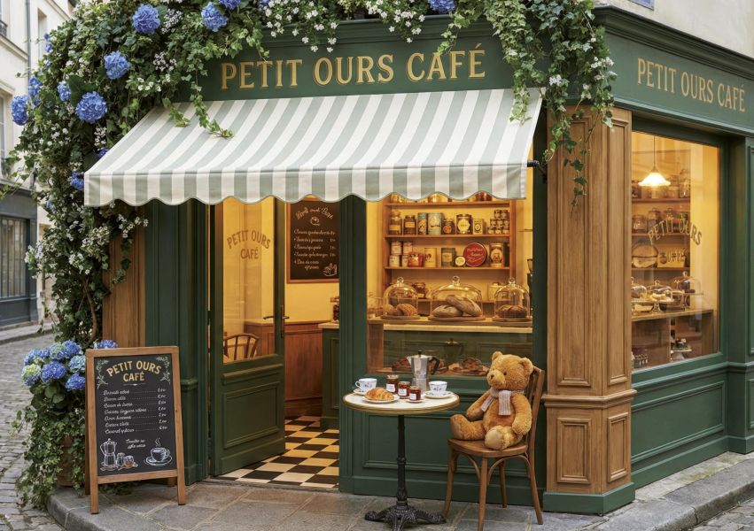 *預購250*西班牙品牌 Educa / 小熊咖啡館 / 1000片 黑咖啡拼圖,拼圖,預購,小熊,咖啡館,商店,街角,浪漫,法式風情,優雅,生活感,細節,泰迪熊,可愛,美麗,特色,藝術家,藝術,主題,1000片,Educa,西班牙品牌