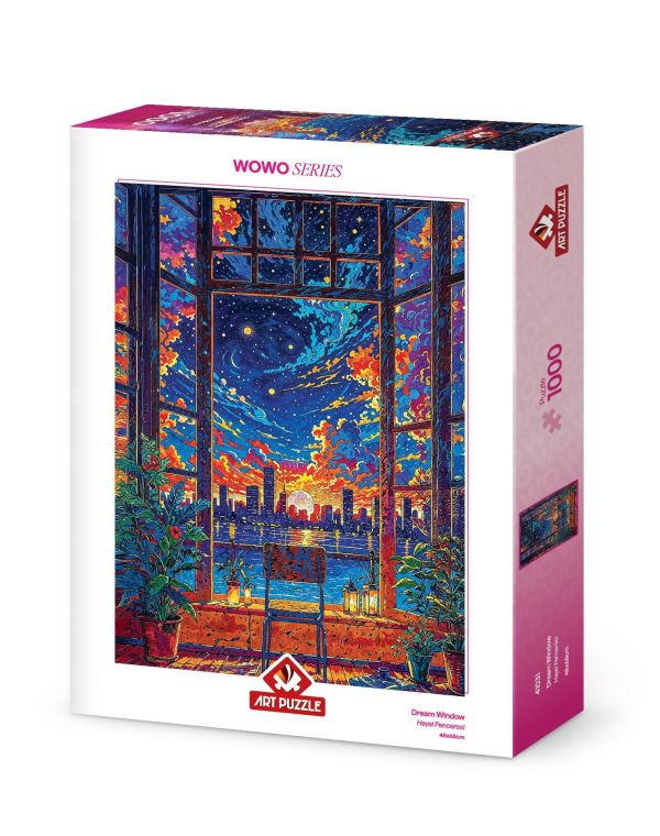*預購253*土耳其品牌 Art Puzzle / 夢之窗 - WOWO系列 / 1000片 黑咖啡拼圖,拼圖,預購,夢之窗,夢境,窗,都市,城市景觀,城市倒影,宇宙天空,色彩層次,色彩鮮艷,特色,藝術家,藝術,主題,1000片,ArtPuzzle,土耳其品牌