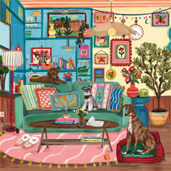 *預購222*德國品牌 Ravensburger / 完美的家 / 750片 / 正方形拼圖 黑咖啡拼圖,拼圖,預購,完美的家,家,舒適,狗狗,布置溫馨,可愛,自在,正方形拼圖,特色,藝術家,藝術,主題,750片,Ravensburger,德國品牌