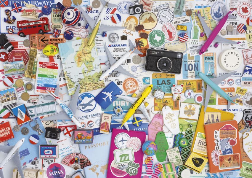 *預購250*西班牙品牌 Educa / 旅遊拼貼 / 1000片 黑咖啡拼圖,拼圖,預購,旅遊拼貼,旅行,拼貼,熱情,收藏,環遊世界,自由女神像,艾菲爾鐵塔,城市地標,細節豐富,回憶,特色,藝術家,藝術,主題,1000片,Educa,西班牙品牌