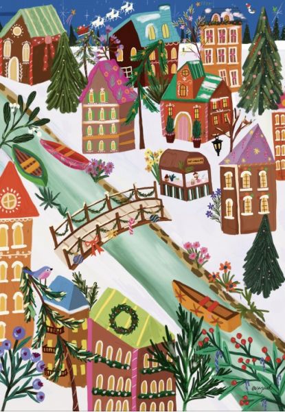 #現貨# 法國品牌 Pieces & Peace / Ginger Bread Village - 薑餅村 / 1000片 黑咖啡拼圖,拼圖,現貨,薑餅村,耶誕節,歡樂,假期,童話氣息,多彩,童趣,節慶氛圍,歡樂,可愛,耶誕樹,溫馨,特色,藝術家,藝術,主題,1000片,PiecesPeace,法國品牌