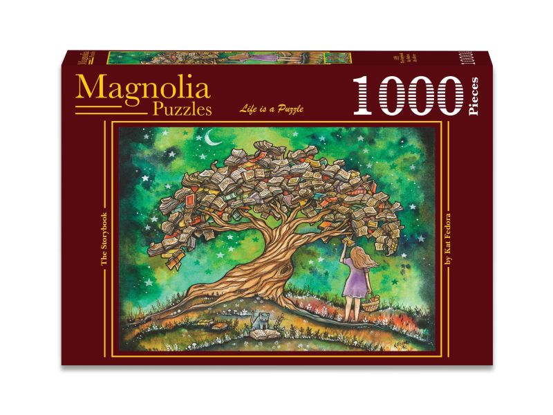*預購261*土耳其品牌 Magnolia / 童話書 / 1000片 黑咖啡拼圖,拼圖,預購,童話書,童話,書籍,樹,夜空,貓咪,陪伴,探索,知識,自然,神秘,色彩,特色,藝術家,藝術,主題,1000片,Magnolia,土耳其品牌
