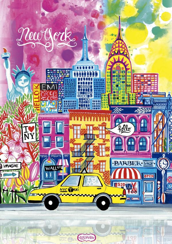 *預購250*西班牙品牌 Educa / 紐約 / 1000片 黑咖啡拼圖,拼圖,預購,紐約,美國,自由女神像,帝國大廈,黃色計程車,文化,歡樂,色彩,生活,美麗,建築,城市景觀,地標,旅行,特色,藝術家,藝術,主題,1000片,Educa,西班牙品牌