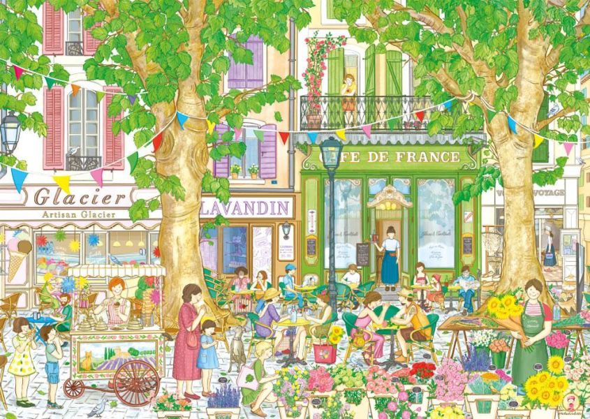 *預購261*土耳其品牌 Magnolia / 法國咖啡廳 / 1000片 黑咖啡拼圖,拼圖,預購,法國咖啡廳,法國,咖啡廳,餐廳,市集,商店,花卉,愉快,自在,悠閒,歡樂,街景,小鎮,多彩,美麗,特色,藝術家,藝術,主題,1000片,Magnolia,土耳其品牌