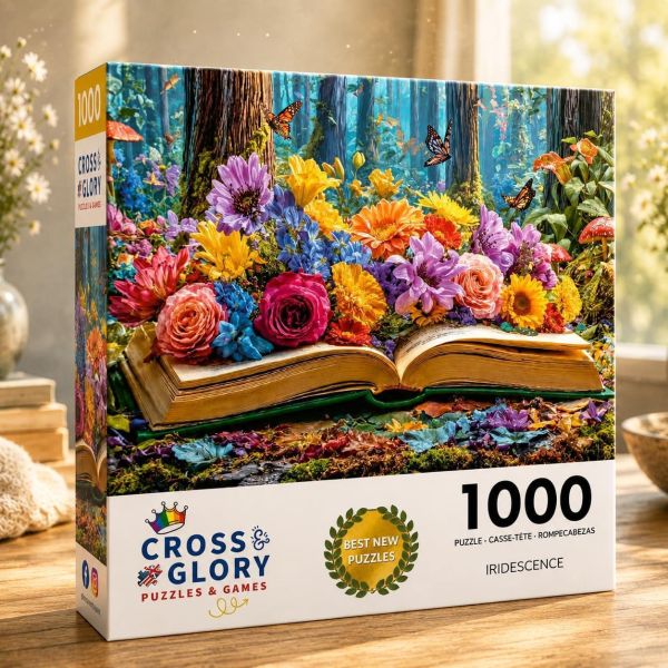 *預購271*美國品牌 Cross & Glory / 虹彩 / 1000片 黑咖啡拼圖,拼圖,預購,虹彩,書籍,蝴蝶,花卉,層次,靜謐,美麗,生命力,多彩,細節豐富,特色,藝術家,藝術,主題,1000片,Cross&Glory,美國品牌