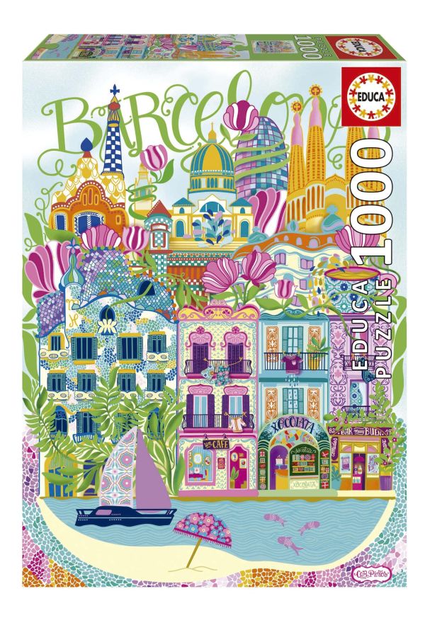 *預購250*西班牙品牌 Educa / 巴塞隆納 / 1000片 黑咖啡拼圖,拼圖,預購,巴塞隆納,西班牙,聖家堂,巴特略之家,古埃爾公園,高第風格,馬賽克色彩,文化,歡樂,色彩,生活,美麗,建築,城市景觀,地標,旅行,特色,藝術家,藝術,主題,1000片,Educa,西班牙品牌