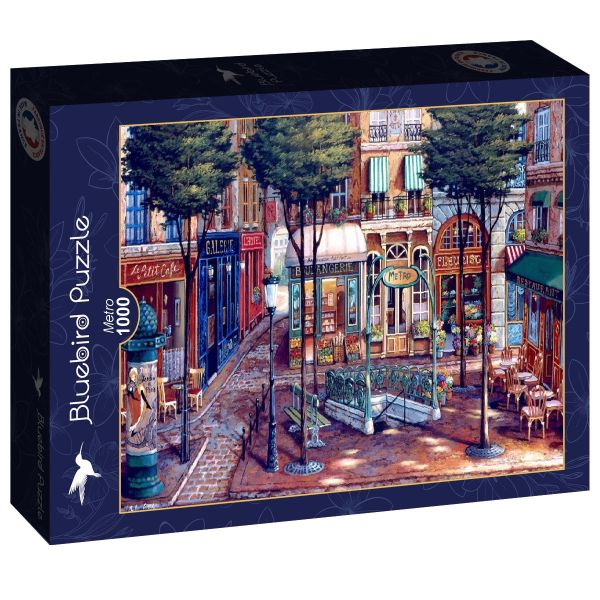 *預購204* 法國品牌 Bluebird / 街景捷運 / 1000片 黑咖啡拼圖,拼圖,預購,街景捷運,捷運,街景,美麗,城市,特色,藝術家,藝術,主題,1000片,XBluebird,法國品牌