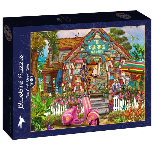*預購204* 法國品牌 Bluebird / 小屋禮品店 / 1000片 黑咖啡拼圖,拼圖,預購,小屋禮品店,禮品店,小屋,商店,多彩,豐富,特色,藝術家,藝術,主題,1000片,Bluebird,法國品牌