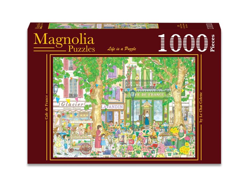 *預購261*土耳其品牌 Magnolia / 法國咖啡廳 / 1000片 黑咖啡拼圖,拼圖,預購,法國咖啡廳,法國,咖啡廳,餐廳,市集,商店,花卉,愉快,自在,悠閒,歡樂,街景,小鎮,多彩,美麗,特色,藝術家,藝術,主題,1000片,Magnolia,土耳其品牌