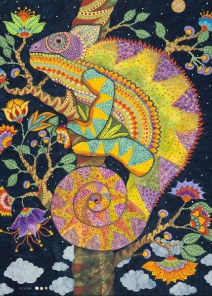 *預購272*法國品牌 Grafika / 午夜 / 1000片 黑咖啡拼圖,拼圖,預購,午夜,變色龍,幾何紋路,鮮豔色彩,奇幻,神秘,視覺,想像力,特色,藝術家,藝術,主題,500片,Grafika,法國品牌