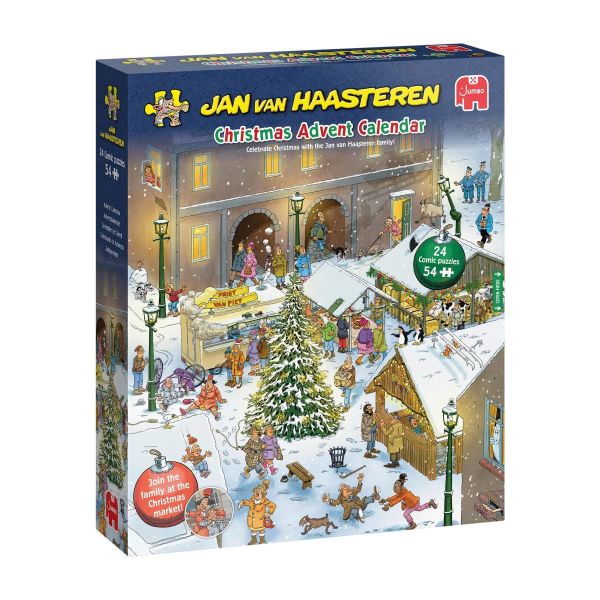 預購280*荷蘭品牌 Jumbo / Jan van Haasteren 耶誕節倒數日曆 / 54片*24盒 黑咖啡拼圖,拼圖,預購,VanHaasterenJan耶誕節倒數日曆,耶誕節,日曆拼圖,節慶,溫馨,節日,時光,驚喜,樂趣,魅力,節日倒數,溫馨,氣氛,色彩,細節豐富,特色,藝術家,藝術,主題,1296片,Jumbo,荷蘭品牌