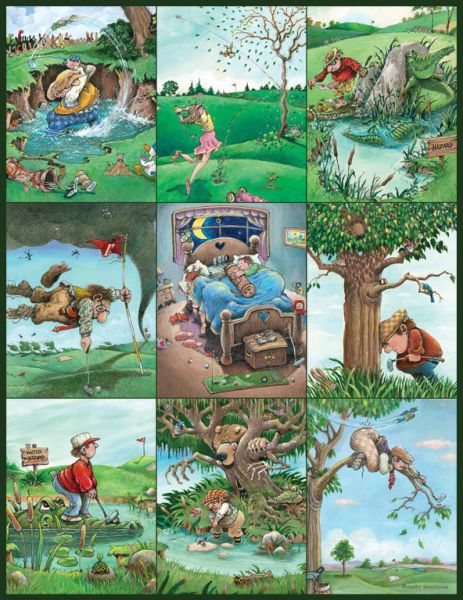 *預購213*美國品牌 Springbok / 瘋狂高爾夫 / 500片 黑咖啡拼圖,拼圖,預購,瘋狂高爾夫,高爾夫,瘋狂,幽默,風趣,可愛,卡通,元素,禮物,不規則拼片,特色,藝術家,藝術,主題,500片,Springbok,美國品牌