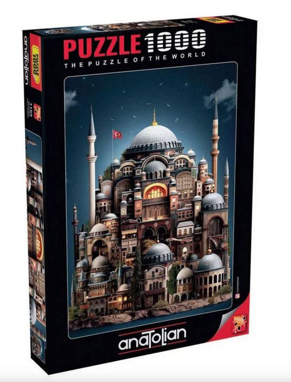 *預購200*土耳其品牌 Anatolian / 聖索菲亞大教堂 / 1000片 黑咖啡拼圖,拼圖,預購,聖索菲亞大教堂,土耳其,地標,建築,城市,世界,特色,藝術家,藝術,主題,1000片,Anatolian,土耳其品牌