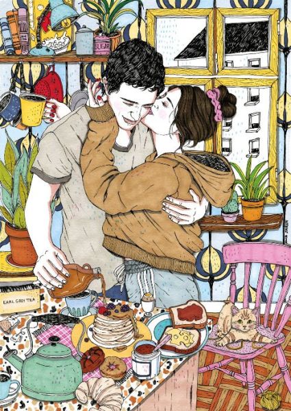 *預購208*土耳其品牌 Magnolia / 浪漫早餐 / 1000片 黑咖啡拼圖,拼圖,預購,浪漫早餐,浪漫,早餐,溫暖,溫馨,日常幸福,愛,陪伴,悠閒,時刻,美好,豐富細節,特色,藝術家,藝術,主題,1000片,Magnolia,土耳其品牌