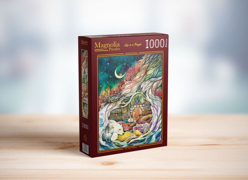 *預購208*土耳其品牌 Magnolia / 寧靜地球 / 1000片 黑咖啡拼圖,拼圖,預購,寧靜地球,和平,共處,動物,閱讀,安靜,意象,夜晚,可愛,特色,藝術家,藝術,主題,1000片,Magnolia,土耳其品牌