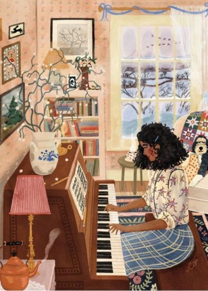 預購275*法國品牌 Pieces & Peace / 鋼琴家 / 500片 黑咖啡拼圖,拼圖,預購,預購,鋼琴家,音樂,時光,溫馨,冬天,節慶氛圍,雪景,燈光,情感,色彩,細節豐富,特色,藝術家,藝術,主題,500片,PiecesPeace,法國品牌