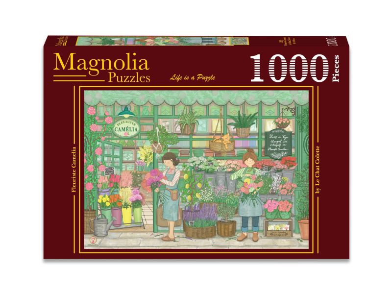 *預購261*土耳其品牌 Magnolia / 山茶花店 / 1000片 黑咖啡拼圖,拼圖,預購,山茶花店,山茶花,花店,商店,花卉,美麗,舒適,溫暖,美麗,愜意,豐富,色彩,可愛,特色,藝術家,藝術,主題,1000片,Magnolia,土耳其品牌