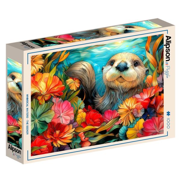 *預購258*法國品牌 Alipson / 可愛水獺 / 1000片 黑咖啡拼圖,拼圖,預購,可愛水獺,可愛,水獺,花卉,溫柔,美感,溫暖,特色,藝術家,藝術,主題,1000片,Alipson,法國品牌