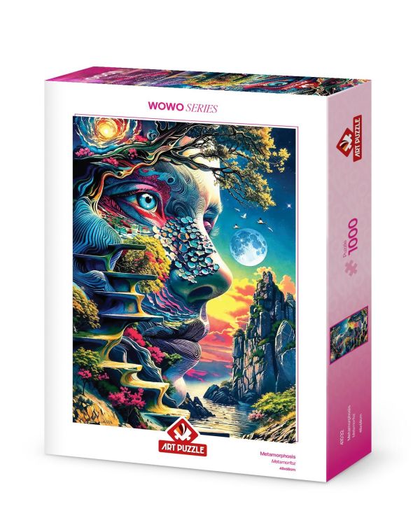 *預購253*土耳其品牌 Art Puzzle / 蛻變 - WOWO系列 / 1000片 黑咖啡拼圖,拼圖,預購,蛻變,人面山嶽,階梯花園,月光海岸,超現實,奇幻,色彩層次,色彩鮮艷,特色,藝術家,藝術,主題,1000片,ArtPuzzle,土耳其品牌