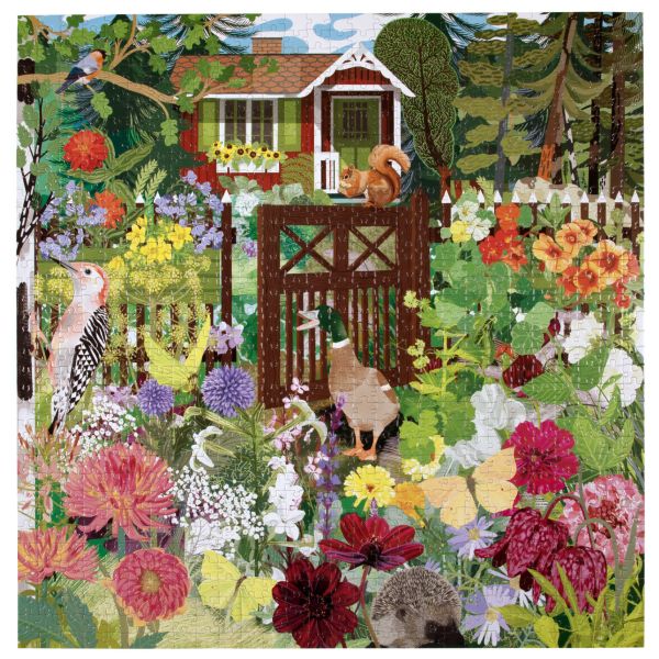 #現貨# 法國品牌 eeBoo / Scandinavian Garden - 斯堪地那維亞花園 / 1000片 黑咖啡拼圖,現貨,預購,斯堪地那維亞花園,斯堪地那維亞,瑞典,花園,多彩,鮮豔,小動物,植物,可愛,小屋,城市,特色,藝術家,藝術,主題,1000片,eeBoo,美國品牌