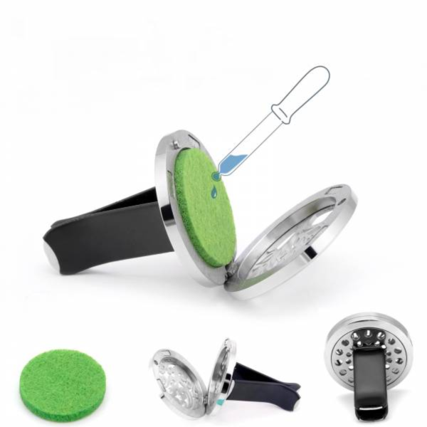 鈦鋼車用出風口擴香｜能量樹贈送棉片 