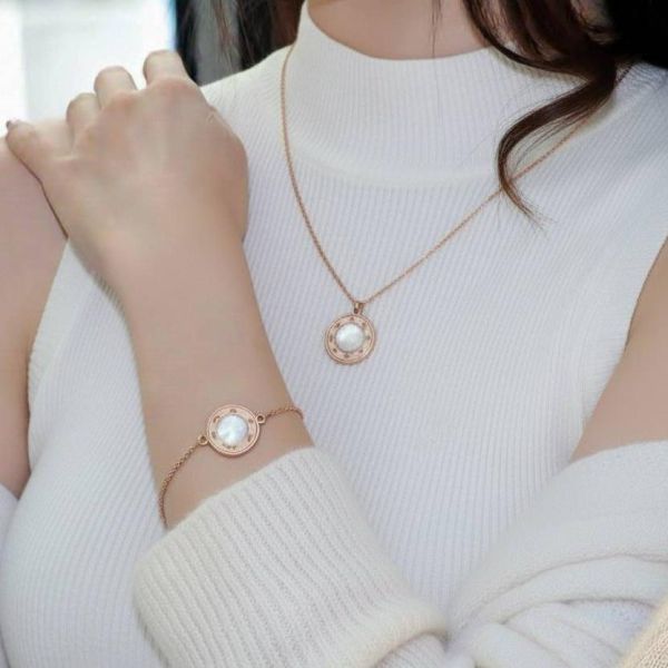 獨家-316鈦鋼-玫瑰金白貝精油項鍊 手環｜贈送棉片 項鍊 手鍊 薰香手鍊 薰香手環 送禮 情緒芳療