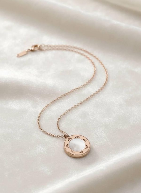 獨家-316鈦鋼-玫瑰金白貝精油項鍊 手環｜贈送棉片 項鍊 手鍊 薰香手鍊 薰香手環 送禮 情緒芳療