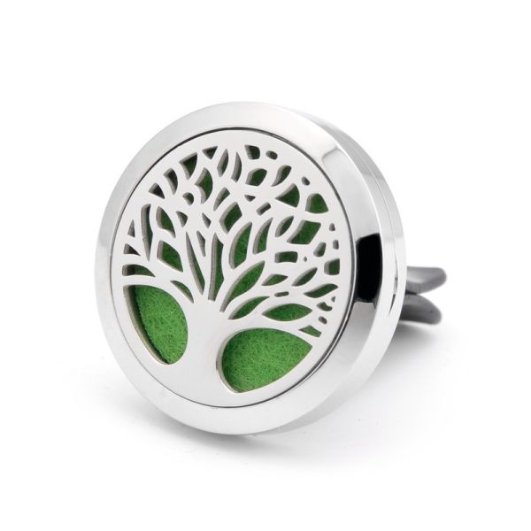 鈦鋼車用出風口擴香｜能量樹贈送棉片 