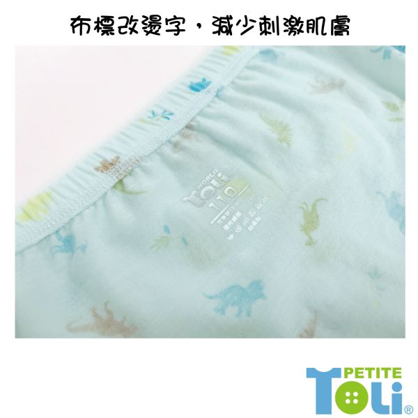 (單件)台灣製男童萊賽爾三角內褲(藍/綠) 