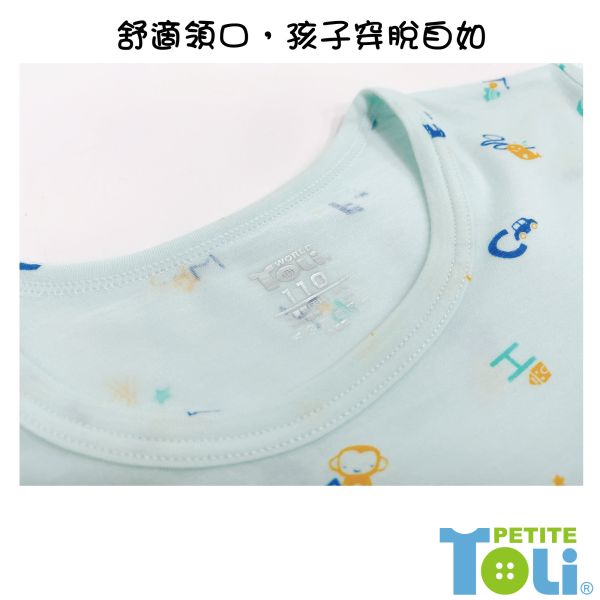 台灣製男童萊賽爾抗菌短袖套裝(綠) 