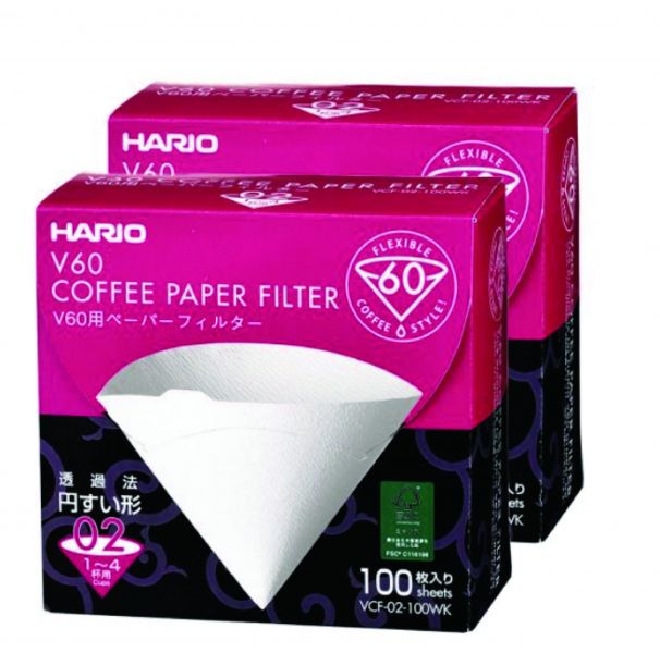 【日本】HARIO V60 (V01~V02)濾紙-無紙味-100張入(袋裝) 