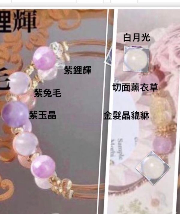 14.4 紫玉晶 紫兔毛 切面薰衣草 金髮晶貔貅 白月光 