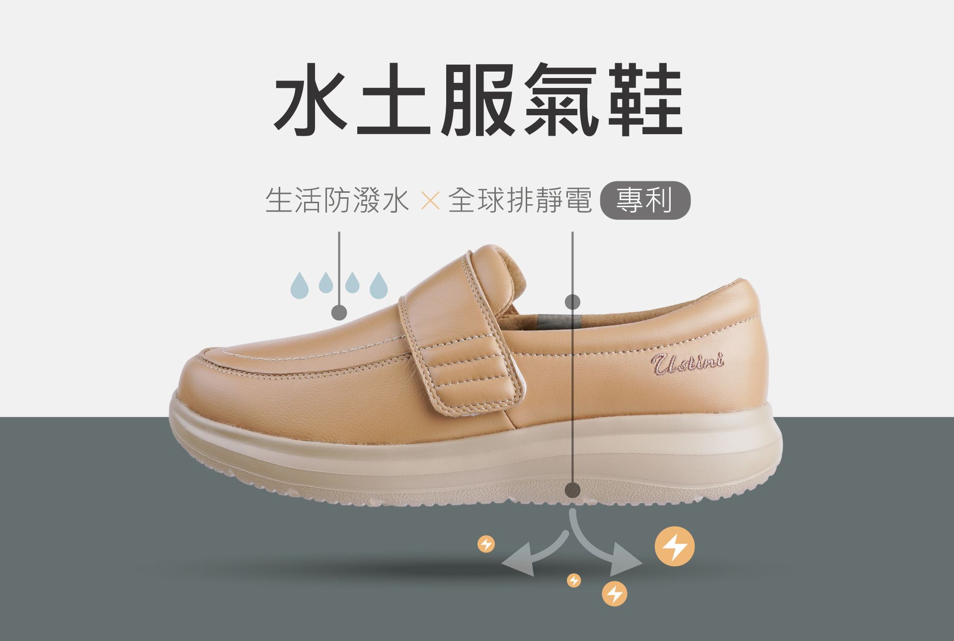 ．水土服氣皮鞋 - USTINI我挺你健康鞋 接地氣鞋 極地鞋 豹豹鞋